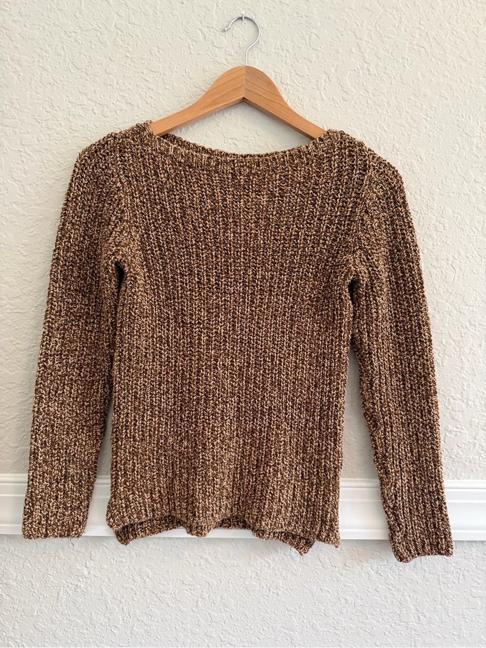 Vintage Lauren Ralph Lauren Chunky Knit Sweater Size Small Cotton Neutral Cozy